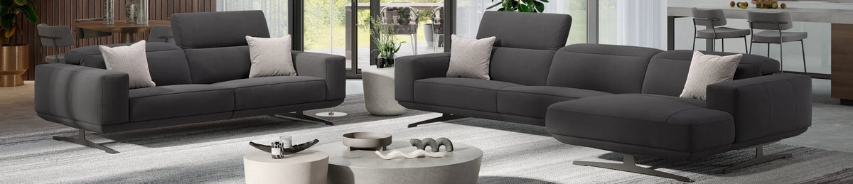 Stoff Ecksofas Grau