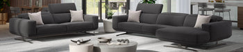 Stoff Ecksofas Grau