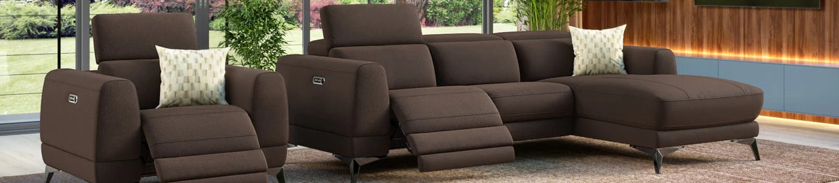 Ecksofas elektrisch ausfahrbar