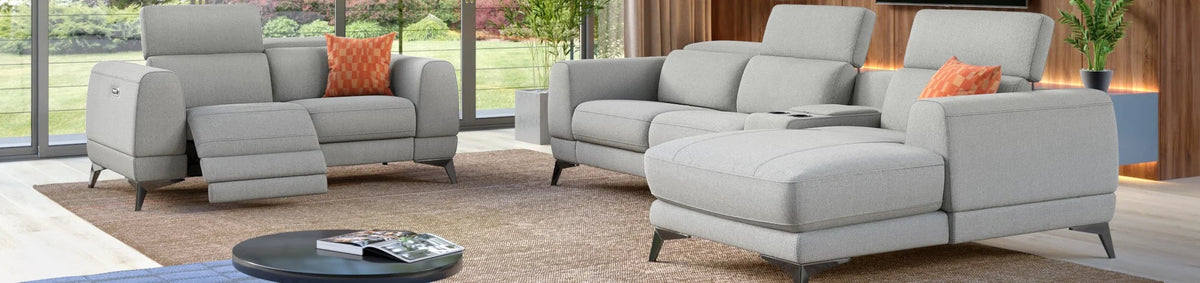 Ecksofas aus Stoff