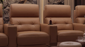 Leder 4-Sitzer Kinosofa mit drei Armlehnen BARI – Bild 7