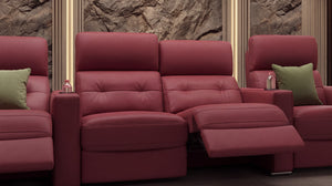 Leder 4-Sitzer Kinosofa Partnersitz BARI – Bild 3