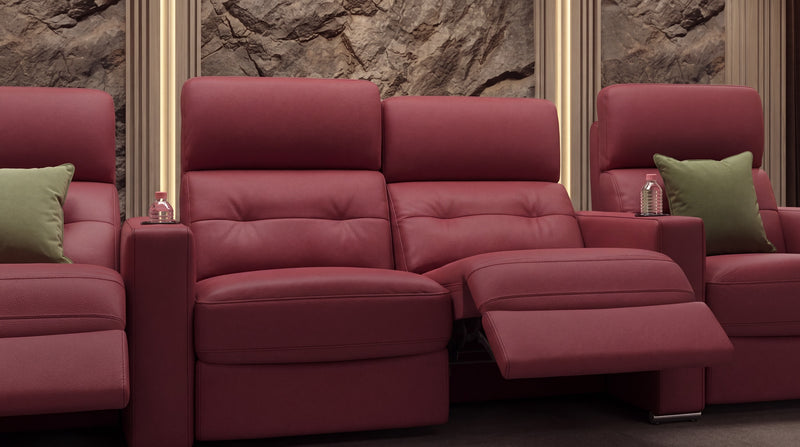 Leder 4-Sitzer Kinosofa Partnersitz BARI – Bild 3