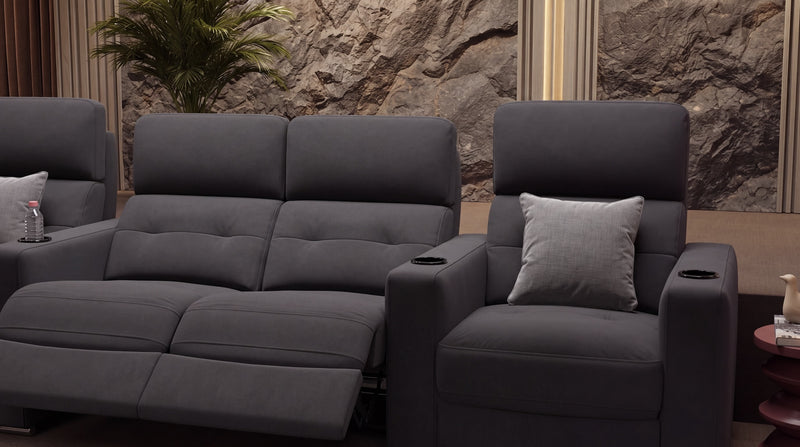 Stoff 4-Sitzer Kinosofa Partnersitz BARI – Bild 11