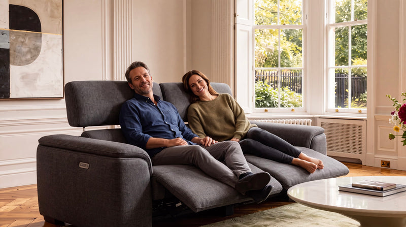 Calvera XXL 3-Sitzer Stoffsofa mit elektrischer Funktion