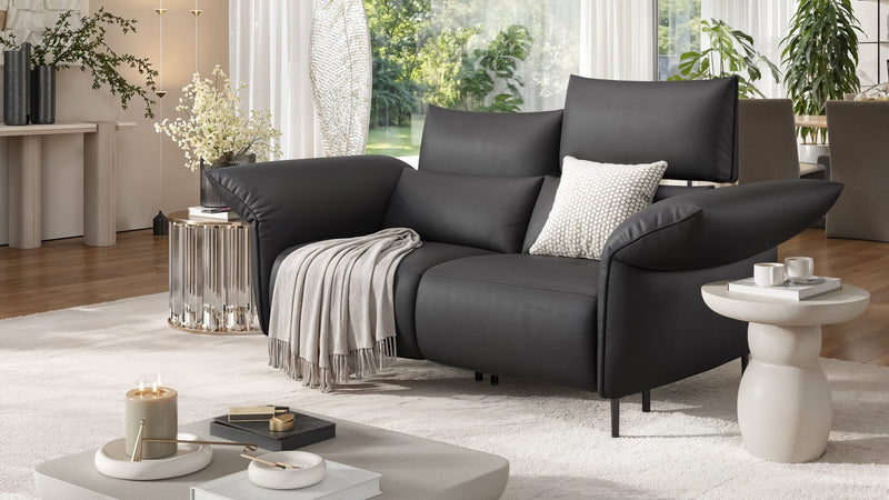 Rückenfreundliches Ledersofa 2-Sitzer mit Herz-Waage