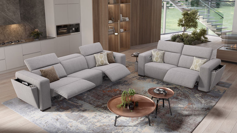 Stoff 2er Couch mit Relaxfunktion Ancona