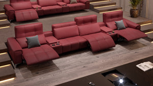 Leder 4-Sitzer Kinosofa SALENTO – Bild 7