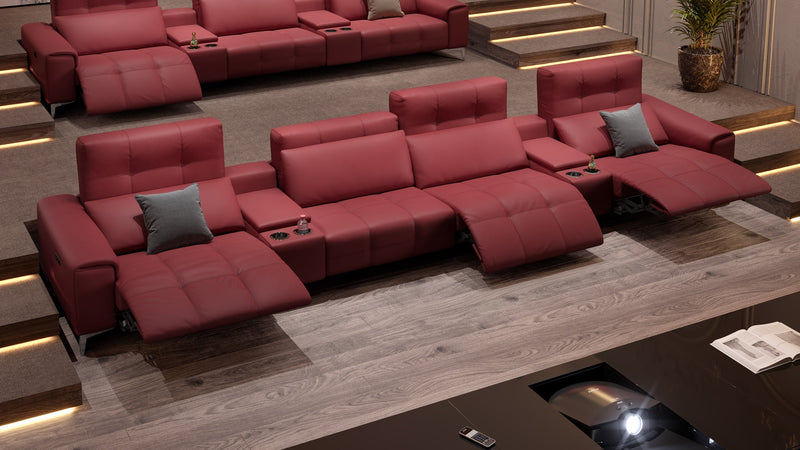 Leder 4-Sitzer Kinosofa SALENTO – Bild 7