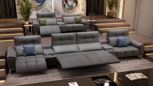 Leder 4-Sitzer Kinosofa SALENTO – Bild 5