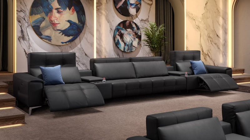 Leder 4-Sitzer Kinosofa SALENTO – Bild 2