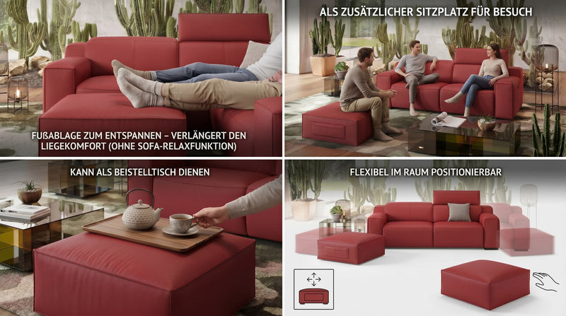 Leder Hocker LORETO – Bild 4
