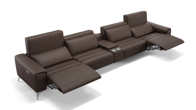 Leder 4-Sitzer Kinosofa BELLA