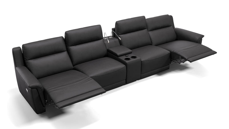 Leder 4-Sitzer Kinosofa mit Relaxfunktion MALITO