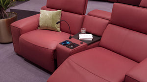 Leder 2-Sitzer Kinosofa mit einer Mittelkonsole LORETO – Bild 11