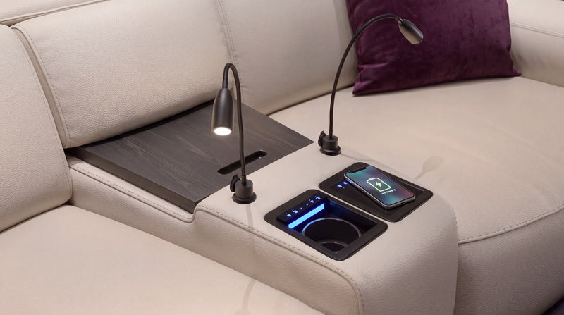 Leder 2-Sitzer Kinosofa mit einer Mittelkonsole LORETO – Bild 7