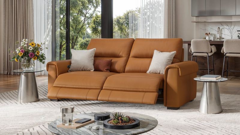 3-Sitzer Ledersofa mit Relaxfunktion: Elektrische Extras