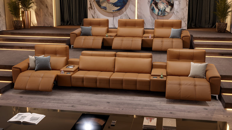 Leder 4-Sitzer Kinosofa SALENTO – Bild 6