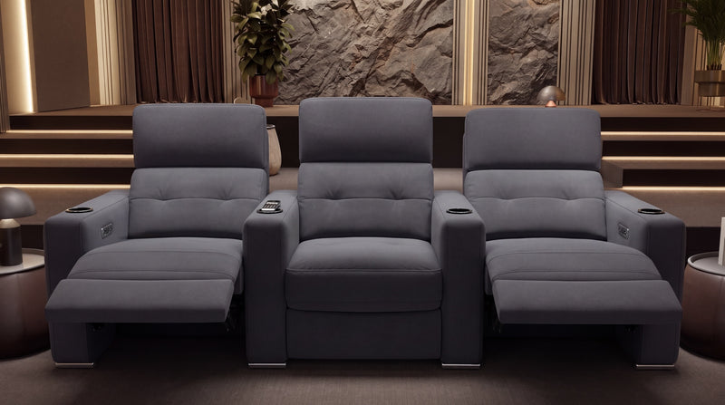 Stoff 3-Sitzer Kinosofa mit zwei Armlehnen BARI – Bild 13