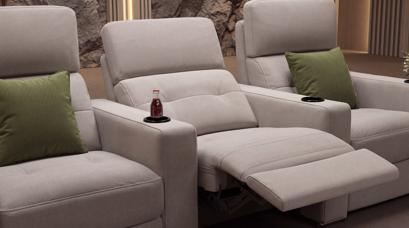 Stoff 3-Sitzer Kinosofa mit zwei Armlehnen BARI – Bild 5