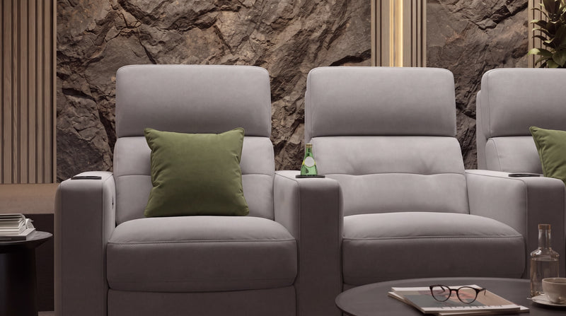 Stoff 3-Sitzer Kinosofa mit zwei Armlehnen BARI – Bild 3
