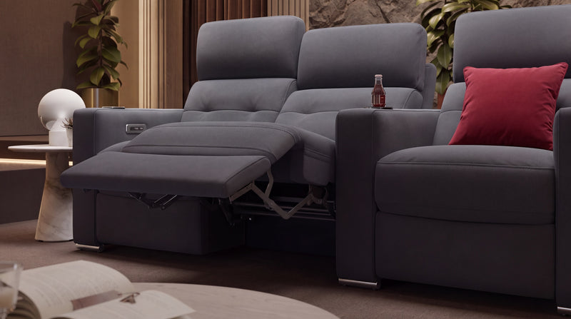 Stoff 3-Sitzer Kinosofa Partnersitz BARI – Bild 3
