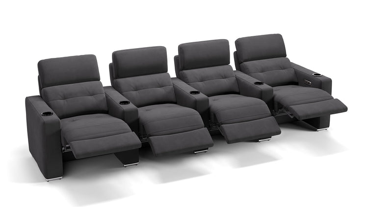Stoff 4-Sitzer Kinosofa mit drei Armlehnen BARI