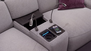 Stoff 2-Sitzer Kinosofa mit einer Mittelkonsole LORETO – Bild 5