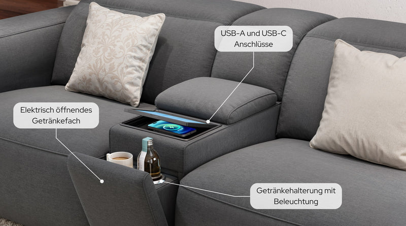 Stoff Ecksofa ROMA – Bild 6