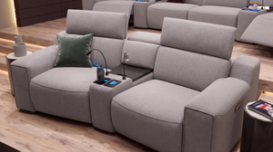 Stoff 2-Sitzer Kinosofa mit einer Mittelkonsole LORETO – Bild 6
