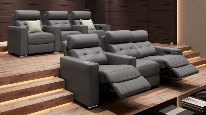 Leder 3-Sitzer Kinosofa mit einer Mittelkonsole MATERA – Bild 4