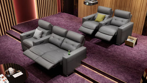 Leder 3-Sitzer Kinosofa mit einer Mittelkonsole MATERA – Bild 5