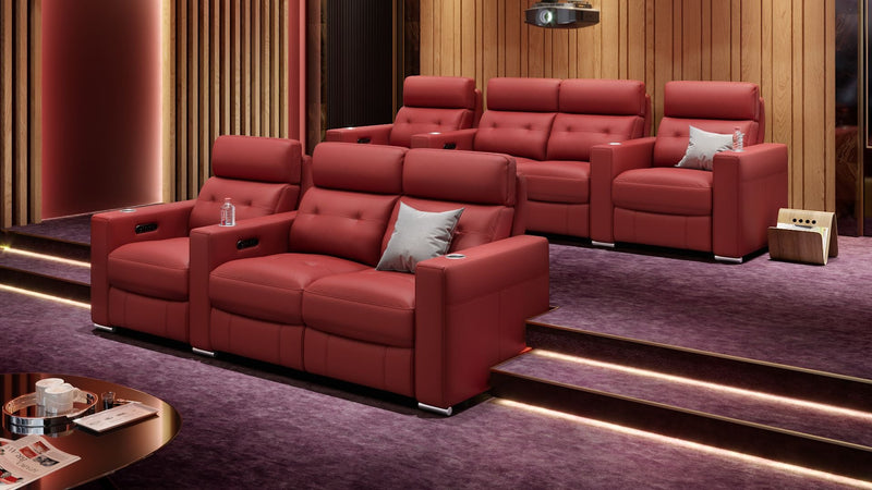 Leder 3-Sitzer Kinosofa mit einer Mittelkonsole MATERA – Bild 6