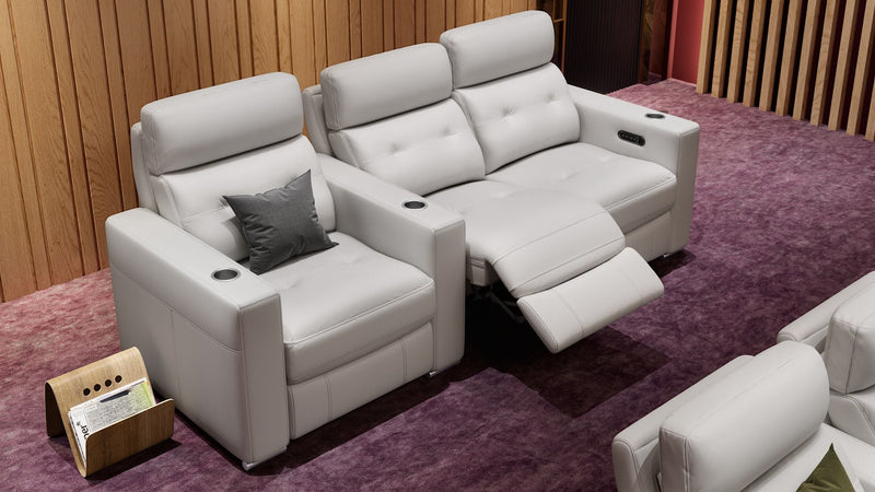 Leder 3-Sitzer Kinosofa mit einer Mittelkonsole MATERA – Bild 3