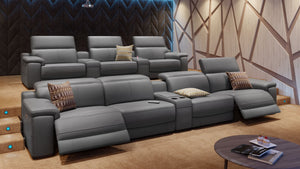 Leder 3-Sitzer Kinosofa mit zwei Mittelkonsolen SORA – Bild 5