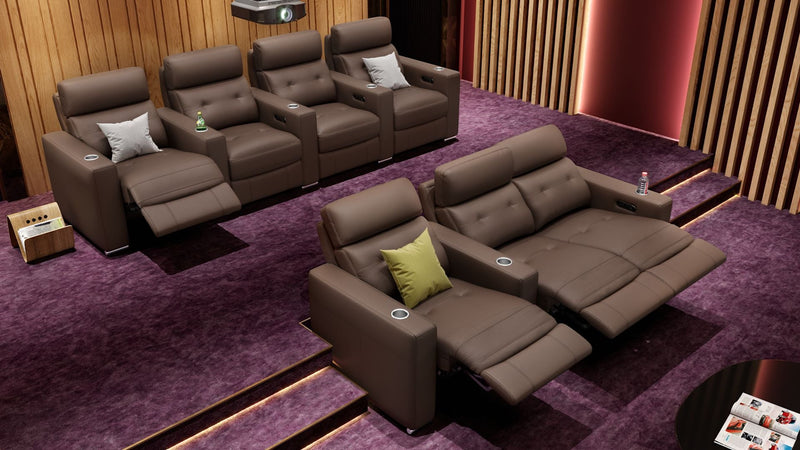 Leder 3-Sitzer Kinosofa mit einer Mittelkonsole MATERA – Bild 7