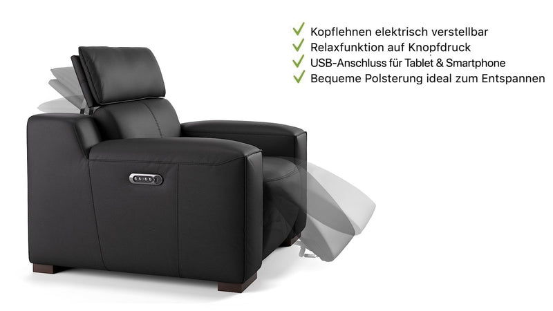 Leder Relaxsessel LORETO – Bild 6