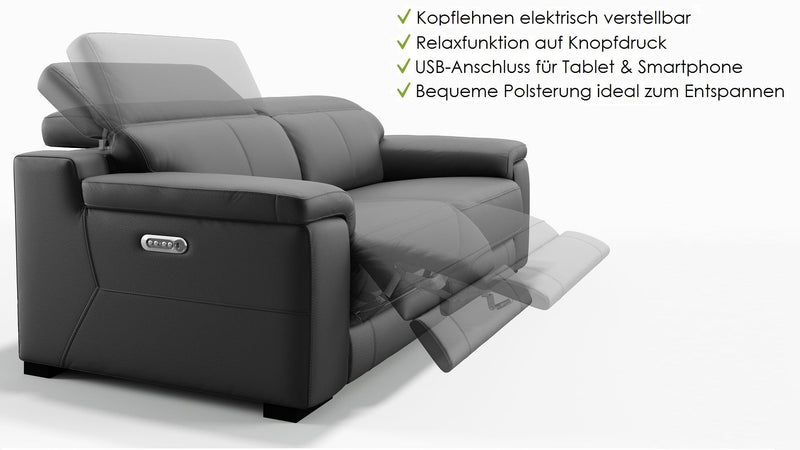 Leder 3-Sitzer Sofa SORA – Bild 8