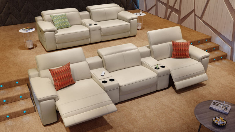 Leder 3-Sitzer Kinosofa mit zwei Mittelkonsolen SORA – Bild 4