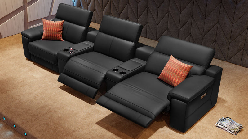 Leder 3-Sitzer Kinosofa mit zwei Mittelkonsolen SORA – Bild 7