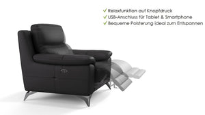 Leder Relaxsessel LANTELLA – Bild 4