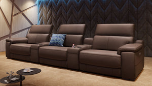 Leder 3-Sitzer Kinosofa mit zwei Mittelkonsolen SORA – Bild 2